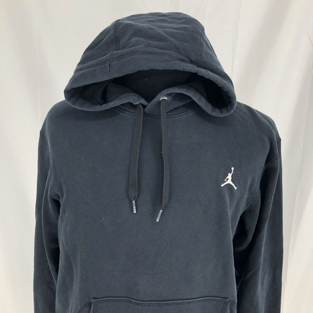 Nike Air Jordan Black Fleece Basketball Pull Over Hoodie 476907-010 Medium